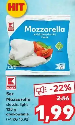 Kaufland Mozzarella light K-Classic oferta