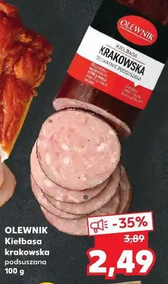 Kaufland Kiełbasa krakowska delikatnie podsuszana Olewnik oferta