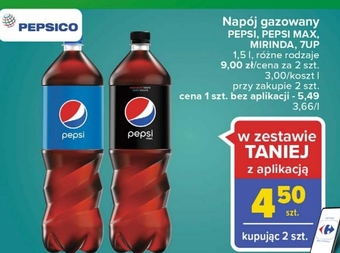 Carrefour Market Pepsi Napój gazowany typu cola 1,5 l oferta
