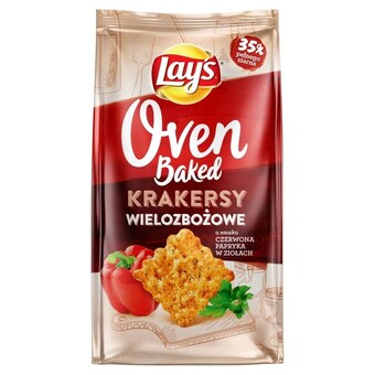 Kaufland Lay's Oven Baked Krakersy wielozbożowe o smaku czerwona papryka w ziołach 80 g oferta