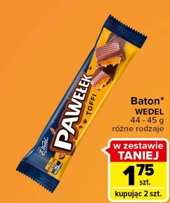 Carrefour Express E. Wedel Pawełek Batonik mleczny toffi 45 g oferta