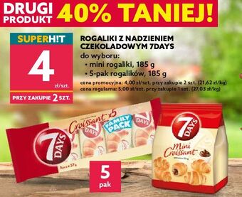 Dealz Croissanty z nadzieniem o smaku kakaowym 7 Days oferta