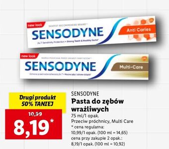 Lidl Pasta do zębów Sensodyne Multicare oferta