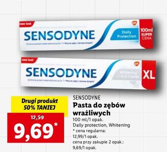 Lidl Pasta do zębów Sensodyne Whitening oferta