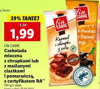 Czekolada deserowa z ciastkami maślanymi i pomarańczą Fin Carre