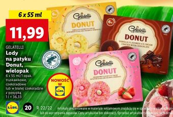 Lidl Lody donut czekoladowe Gelatelli oferta