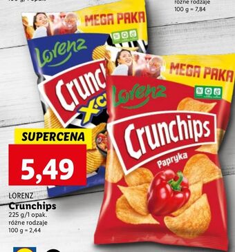 Lidl Chipsy paprykowe Crunchips oferta