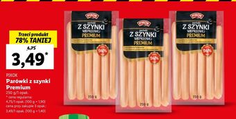 Lidl Parówki z szynki wieprzowej Pikok oferta