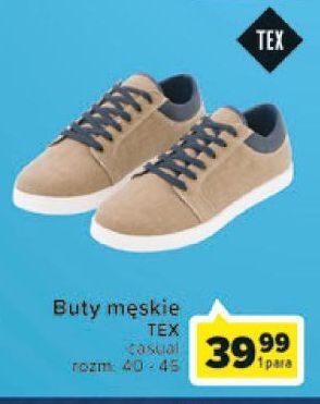 Carrefour Buty męskie 40-46 casual Tex oferta