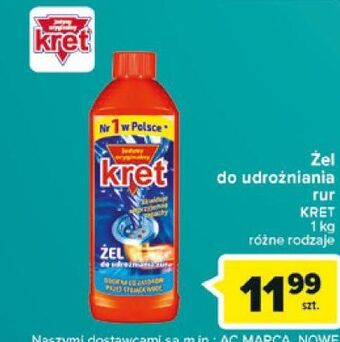 Carrefour Żel do udrożniania rur Kret oferta