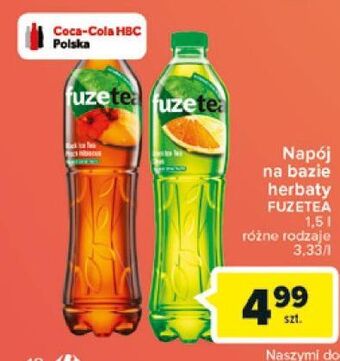 Carrefour Herbata mrożona black peach hibiscus Fuzetea oferta