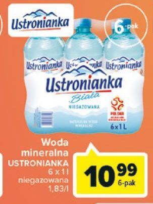 Carrefour Woda niegazowana Ustronianka Biała oferta