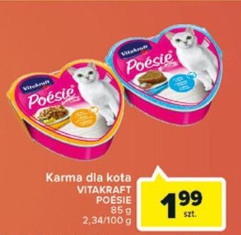 Carrefour Karma dla kota kurczak w musie Vitakraft Poesie oferta