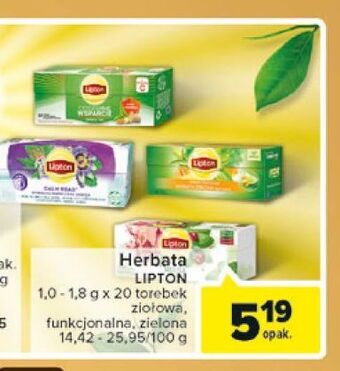 Carrefour Herbata mandarin & orange Lipton Green Tea oferta