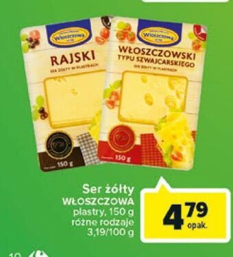 Carrefour Ser włoszczowski typu szwajcarskiego Włoszczowa oferta