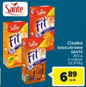 Carrefour Ciasteczka zbożowe kakaowe Sante Fit oferta