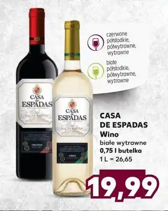 Kaufland Wino Casa De Espadas Sauvignon Blanc oferta