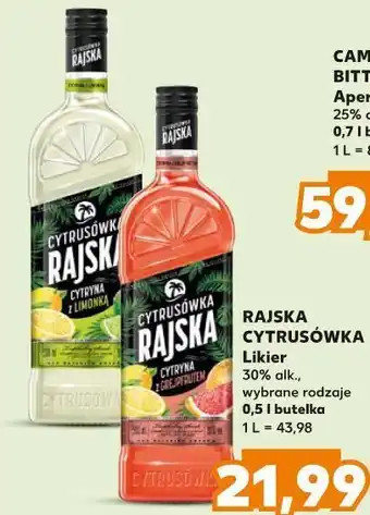 Kaufland Wódka Cytrusówka Rajska Cytryna Z Limonką oferta