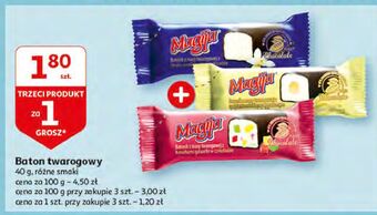Auchan Batonik z masy twarogowej o smaku waniliowym Magija oferta