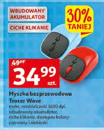 Auchan Mysz tracer wave czerwona Tracer oferta
