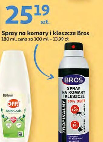 Auchan Spray na komary i kleszcze tropikalny Bros oferta