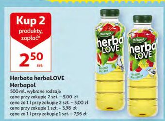 Auchan Napój zielona herbata-malina-kwiat lipy Herbapol Herbalove oferta