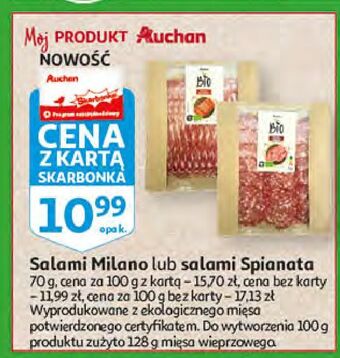 Auchan Salami spianata bio oferta