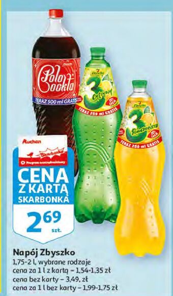 Auchan Napój Zbyszko 3 Cytryny oferta