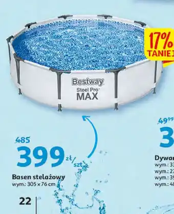 Auchan Basen na stelażu 305 x 76 cm Bestway oferta