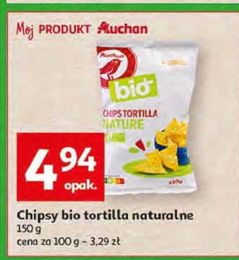 Auchan Tortilla chips naturalne Auchan Bio oferta