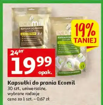 Auchan Kapsułki do prania 2w1 zielona herbata Madonis Ecomill oferta