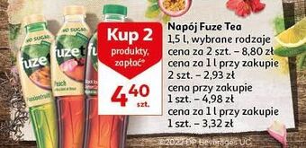 Auchan Herbata mrożona black lemongrass Fuzetea oferta