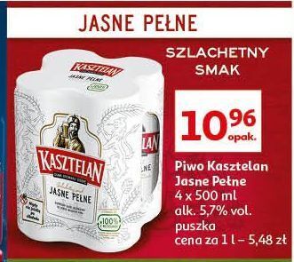 Auchan Piwo Kasztelan Jasne Pełne oferta