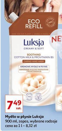 Auchan Mydło w płynie cotton milk & provitamin b5 Luksja Creamy Soft oferta