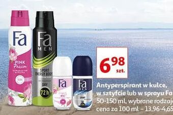 Auchan Dezodorant sporty fresh Fa Men Sport oferta