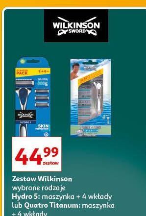 Auchan Maszynka do golenia + 4 wkłady Wilkinson Hydro 5 Skin oferta