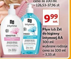 Auchan Sensitive, kremowa emulsja do higieny intymnej kojenie i ochrona Aa Intymna Ochrona + Pielęgnacja oferta