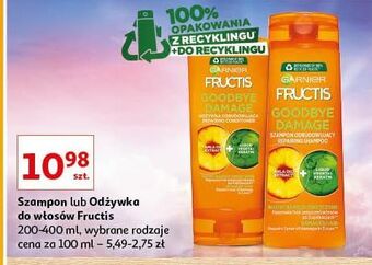 Auchan Szampon wzmacniający z ekstraktem olejku owoców amli Garnier Fructis Goodbye Damage oferta