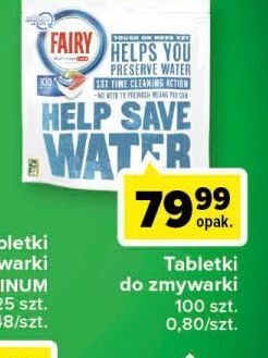 Carrefour Tabletki do zmywarek Fairy Platinum Plus oferta
