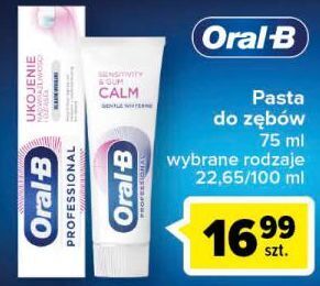Carrefour Pasta do zębów sensitivity & gum calm gentle whitening Oral-B Professional oferta