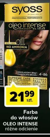 Carrefour Farba do włosów czekoladowy brąz 4-86 Syoss Oleo Intense oferta