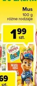 Carrefour Mus banan jabłko mango Hortex Leon oferta