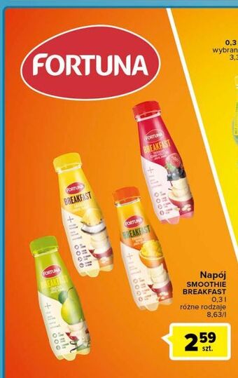 Carrefour Smoothie ananas-jabłko-banan Fortuna Breakfast oferta