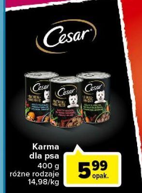 Carrefour Karma dla psa z jagnięciną Cesar (Karma) oferta