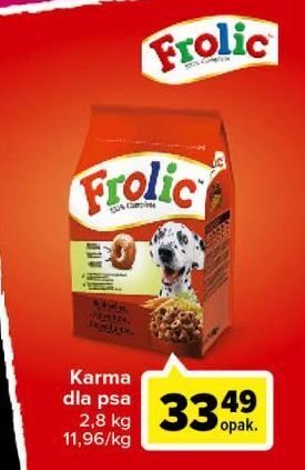 Carrefour Karma dla psa z wołowina Frolic oferta