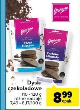 Carrefour Dyski czekoladowe mega mleczne Goplana oferta