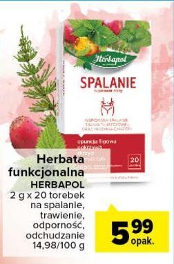Carrefour Herbata odchudzanie Herbapol oferta