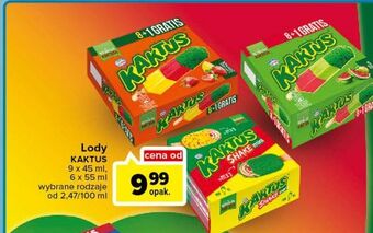 Carrefour Lody cytrynowo-truskawkowe Nestle Kaktus oferta