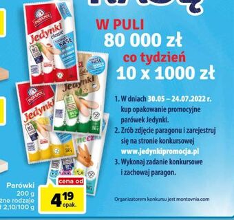 Carrefour Parówki z serem Indykpol Jedynki oferta