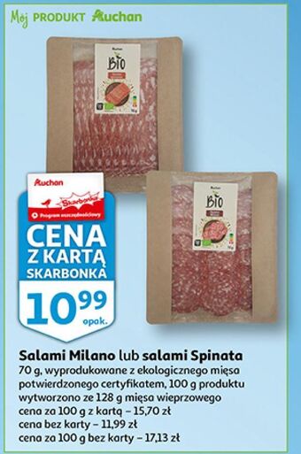 Auchan Salami milano Auchan Bio oferta